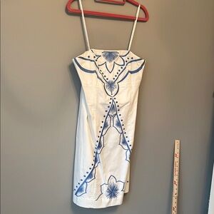 Lilly Pulitzer Blue and White Embroidered Dress